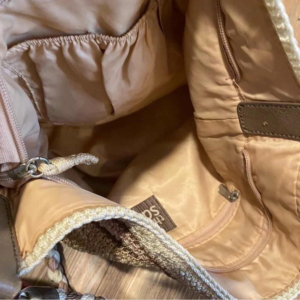 The Sak Tan and Brown Shoulder Bag with Braided Strap